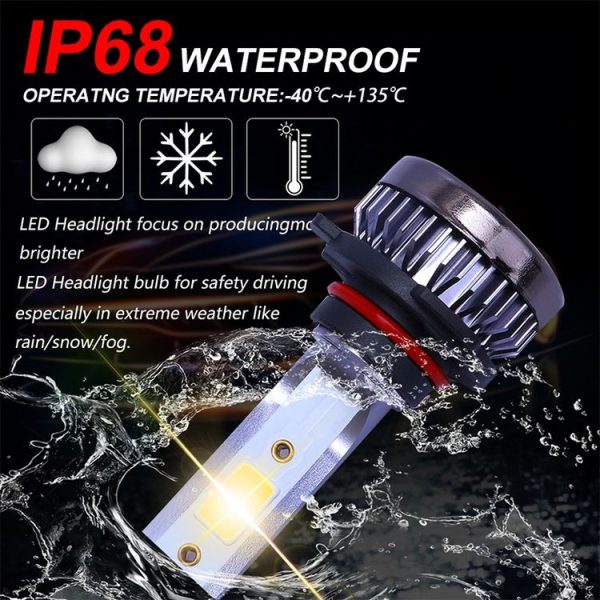 2 PCS H11 DC9-36V / 36W / 3000K / 6000LM IP68 Car / Motorcycle Mini COB LED Headlight Lamps / Fog Light (Gold Light) - Image 10