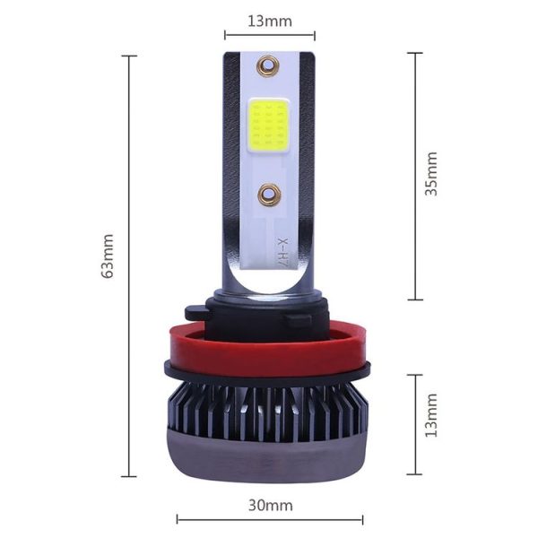 2 PCS H11 DC9-36V / 36W / 3000K / 6000LM IP68 Car / Motorcycle Mini COB LED Headlight Lamps / Fog Light (Gold Light) - Image 3