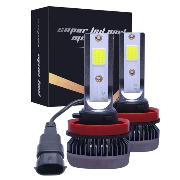 2 PCS H11 DC9-36V / 36W / 3000K / 6000LM IP68 Car / Motorcycle Mini COB LED Headlight Lamps / Fog Light (Gold Light) - Image 5