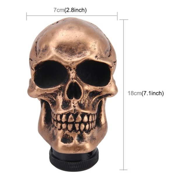 Universal Skull Head Shape Resin ABS Manual or Automatic Gear Shift Knob Fit for All Car - Image 6
