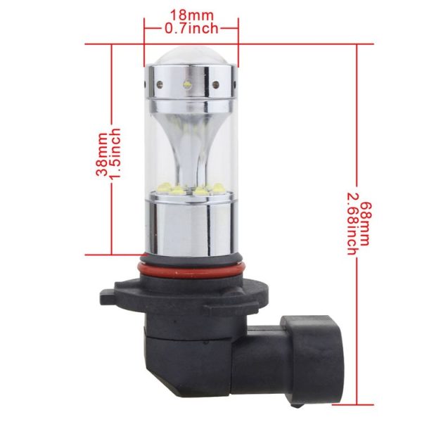2 PCS 9006 60W 1200 LM 6000K Car Fog Lights with 12 CREE XB-D LED Lamps, DC 12V (White Light) - Image 3