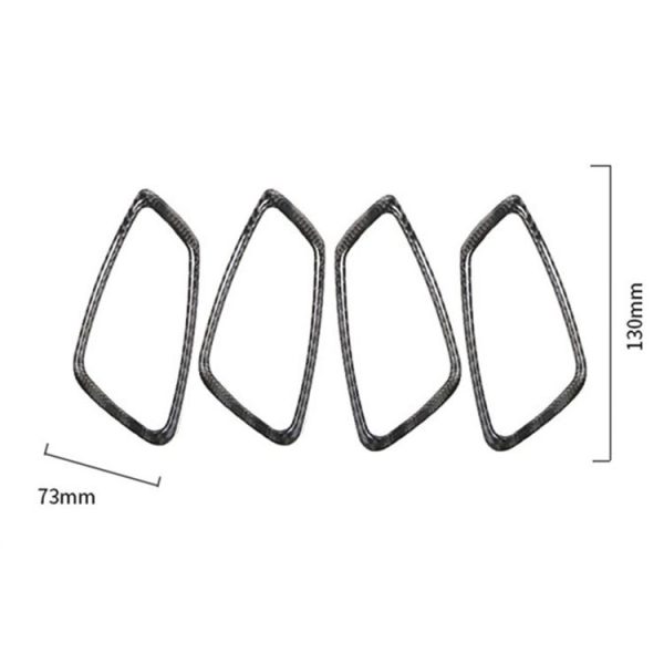 4 PCS Car Door Inner Handle Solid Color Carbon Fiber Decorative Sticker for BMW E90 / E92 / E93 2005-2012 - Image 2