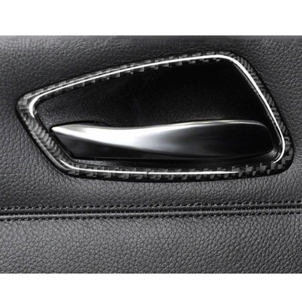 4 PCS Car Door Inner Handle Solid Color Carbon Fiber Decorative Sticker for BMW E90 / E92 / E93 2005-2012 - Image 3