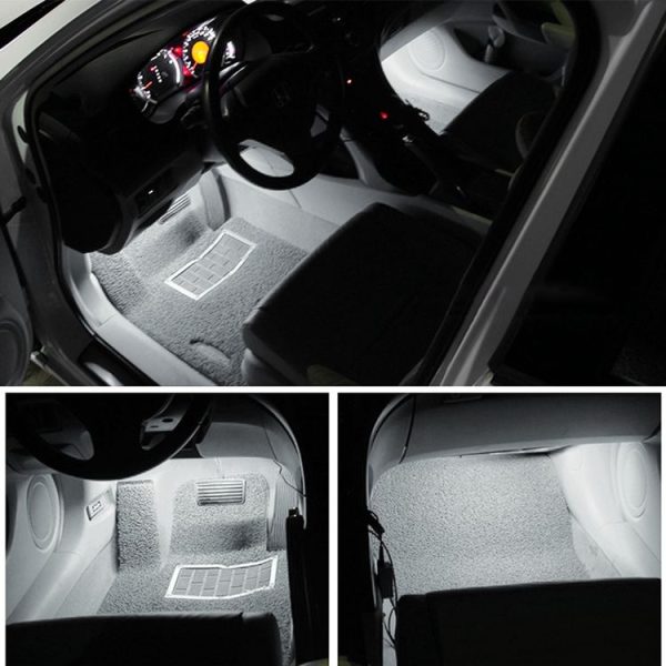 2 PCS DC12V / 1.5W / 6000K / 100LM Car Foot Nest Lights Footwell Lamp Seat Lamp 18LEDs SMD-3528 Lamps for Volkswagen (White Light) - Image 8