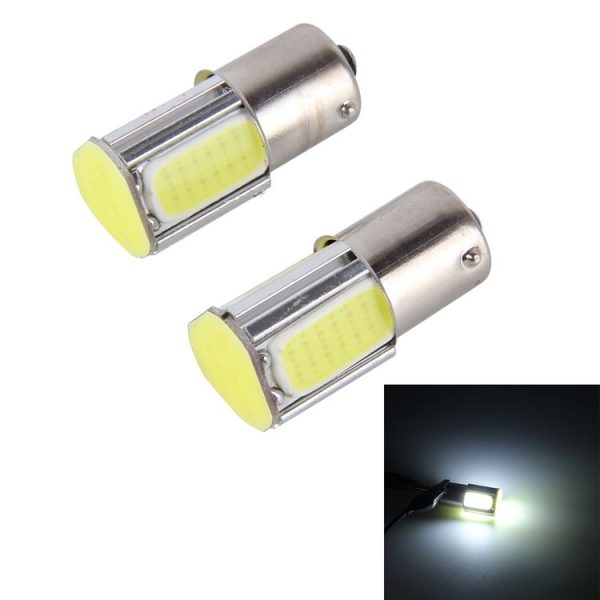2 PCS 1156 / BA15S 5W 6000K 350lm 4 COB LEDs Canbus Car Brake Light Tail Light Bulb, DC 12V (White Light)