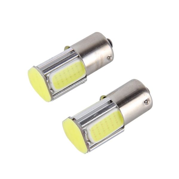 2 PCS 1156 / BA15S 5W 6000K 350lm 4 COB LEDs Canbus Car Brake Light Tail Light Bulb, DC 12V (White Light) - Image 2