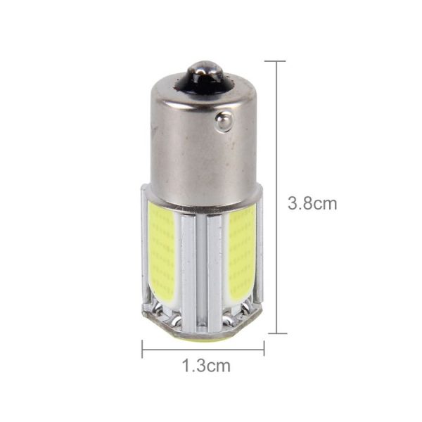 2 PCS 1156 / BA15S 5W 6000K 350lm 4 COB LEDs Canbus Car Brake Light Tail Light Bulb, DC 12V (White Light) - Image 4