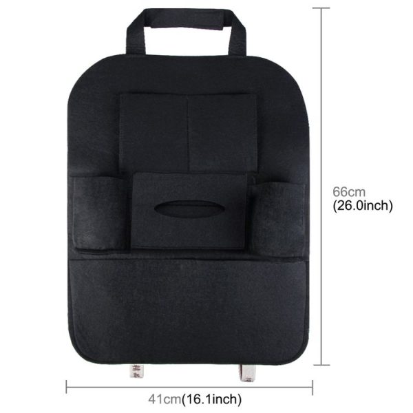 KANEED Auto Car Backseat Organizer Multi-Pocket Travel Storage Bag for Sunglass Phone Tissue Beverage Drink Can (Black) - Image 2