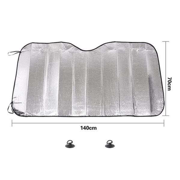 General Purpose Epe Car Sun Visor Before The File, Size: 140cm x 70cm (Silver) - Image 2