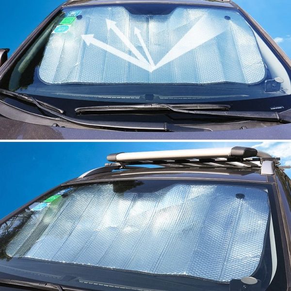 General Purpose Epe Car Sun Visor Before The File, Size: 140cm x 70cm (Silver) - Image 5