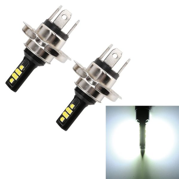 2 PCS H4 DC9-16V / 3.5W (H) 1.1W (L) / 6000K / 320LM Car Auto Fog Light 12LEDs SMD-ZH3030 Lamps, with Constant Current (White Light)