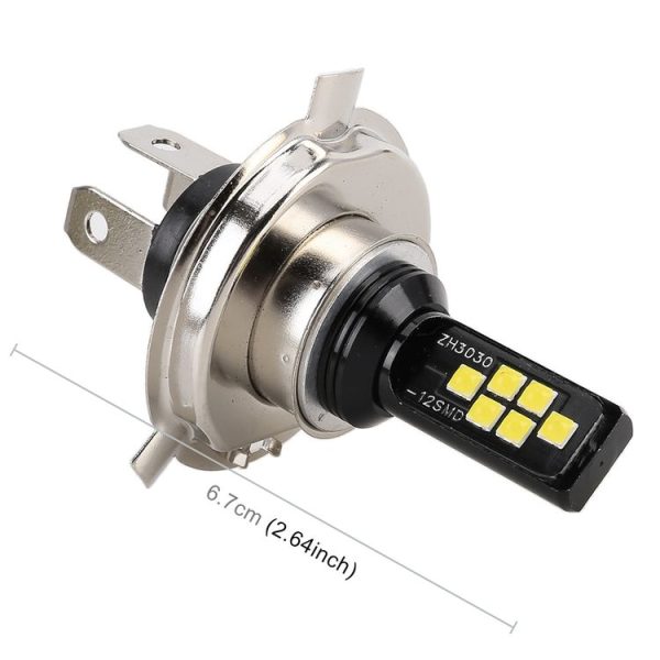 2 PCS H4 DC9-16V / 3.5W (H) 1.1W (L) / 6000K / 320LM Car Auto Fog Light 12LEDs SMD-ZH3030 Lamps, with Constant Current (White Light) - Image 3