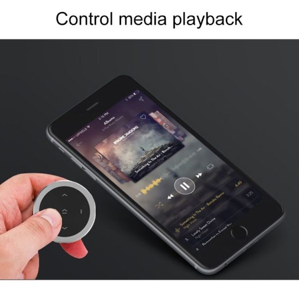 Car Wireless Bluetooth Controller Mobile Phone Multimedia Multi-functional Steering Wheel Remote Controller (Silver) - Image 4
