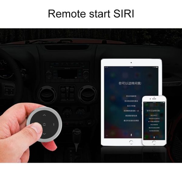 Car Wireless Bluetooth Controller Mobile Phone Multimedia Multi-functional Steering Wheel Remote Controller (Silver) - Image 5