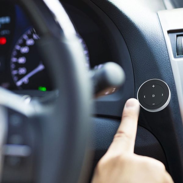 Car Wireless Bluetooth Controller Mobile Phone Multimedia Multi-functional Steering Wheel Remote Controller (Silver) - Image 9