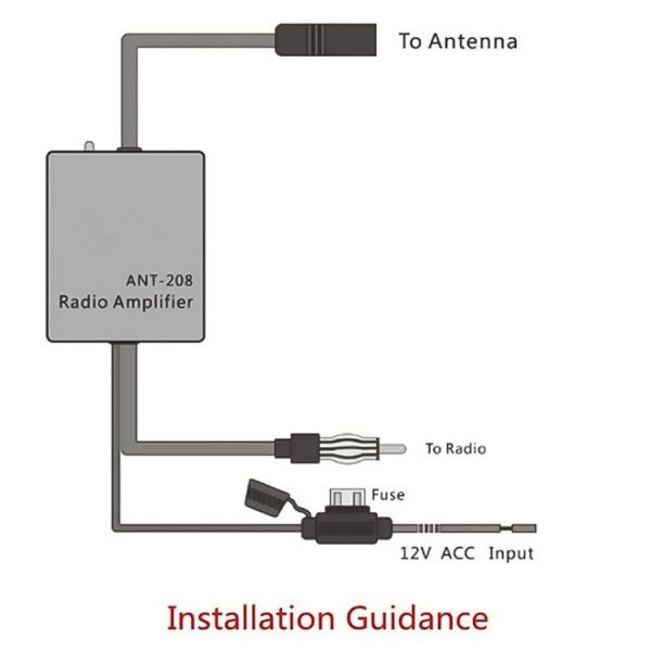 Universal 12V Radio FM Antenna Signal Amp Amplifier Booster for Marine Car Vehicle Boat 330mm FM Amplifier - Image 5