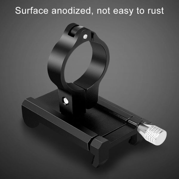 Motorcycle Handlebar Aluminum Alloy Phone Bracket (Black) - Image 3