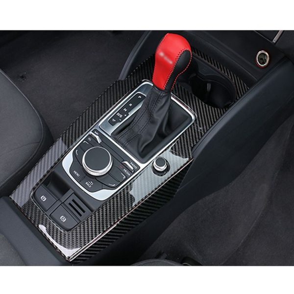 3 PCS Car Carbon Fiber Gear Panel Decorative Sticker for Audi A3 2014-2018, without Engine Start Button Decoration - Image 6