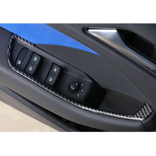 4 PCS Car Carbon Fiber Door Button Decorative Frame for Audi A3 2014-2018 - Image 6