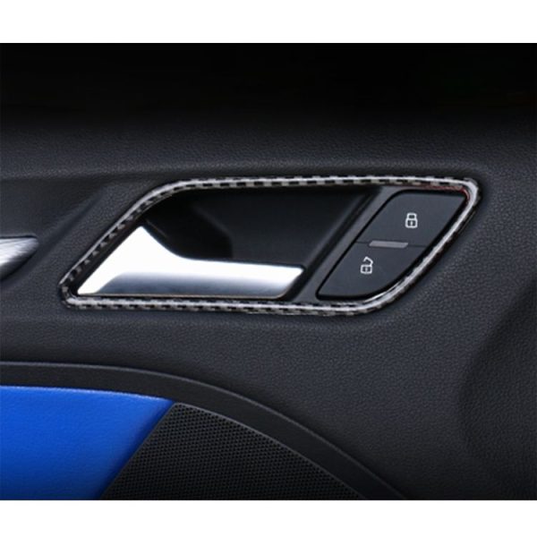 4 PCS Car Carbon Fiber Inner Armrest Decorative Frame for Audi A3 2014-2018 - Image 6