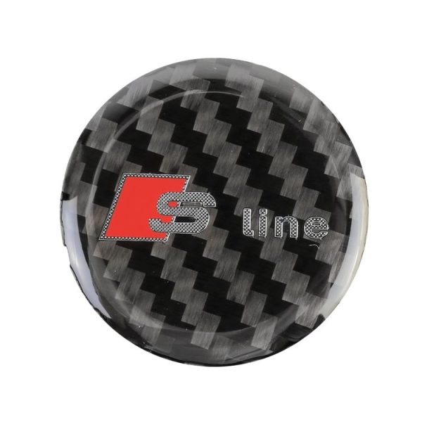 Car Carbon Fiber Gear Multimedia Knob Decorative Sticker for Audi A3 2014-2018 - Image 2