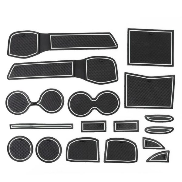 Car Water Cup Gate Slot Mats Plastic White Luminous Anti-Slip Interior Door Pad for Nissan X-trail 2013-2016 - Image 2