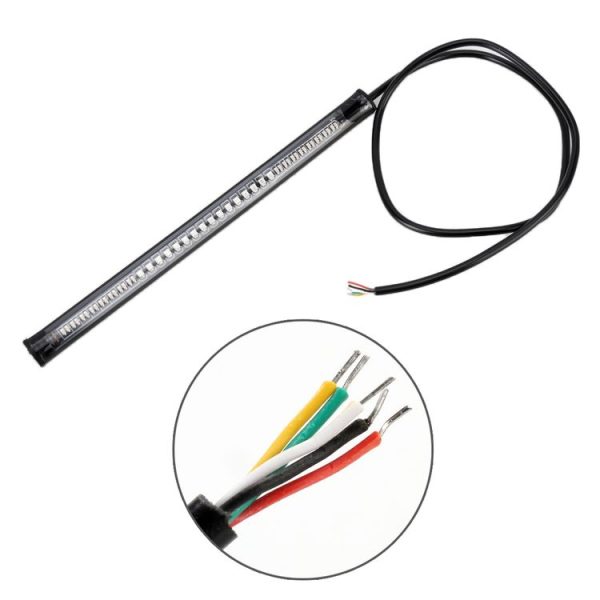 5W 12V 300LM Red+Yellow Light 32 LED Brake lights For Motorcycle, Cable Length: 50cm - Image 6