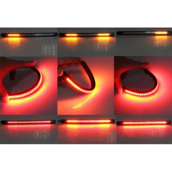 5W 12V 300LM Red+Yellow Light 32 LED Brake lights For Motorcycle, Cable Length: 50cm - Image 7