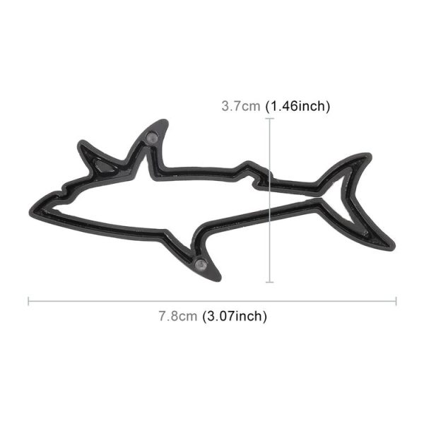 Shark Shape Car Metal Body Decorative Sticker - Image 3