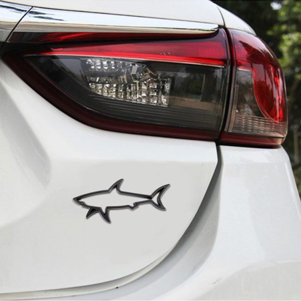 Shark Shape Car Metal Body Decorative Sticker - Image 5
