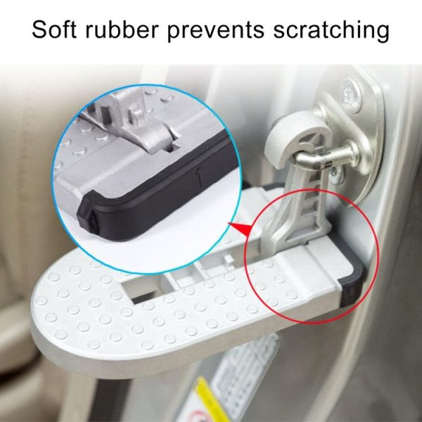 Multi-function Car Door Sill Step Pedals Pads (Silver) - Image 7