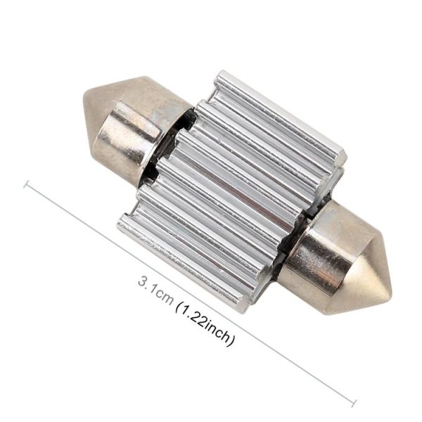 10 PCS 31mm DC12V / 2W / 7000K / 80LM 4LEDs SMD-5050 Car Reading Lamp (White Light) - Image 3
