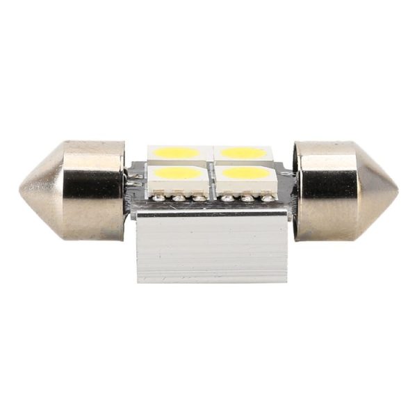 10 PCS 31mm DC12V / 2W / 7000K / 80LM 4LEDs SMD-5050 Car Reading Lamp (White Light) - Image 4