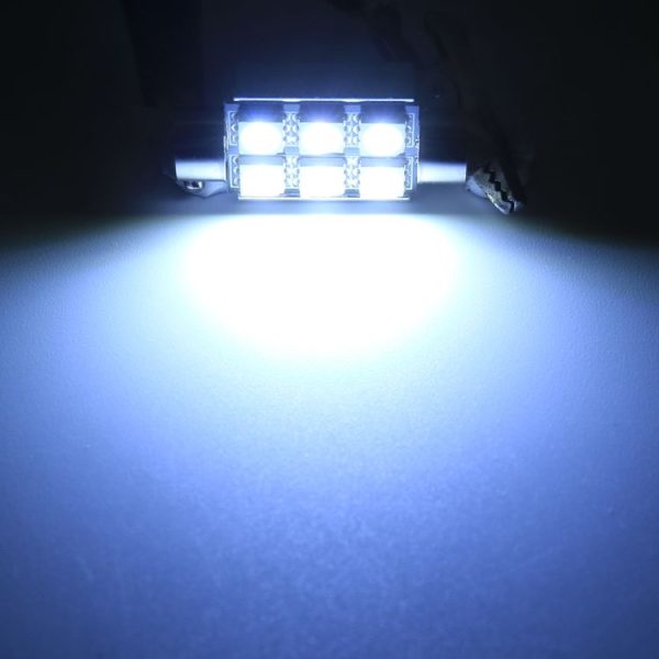 10 PCS 31mm DC12V / 2W / 7000K / 80LM 4LEDs SMD-5050 Car Reading Lamp (White Light) - Image 5