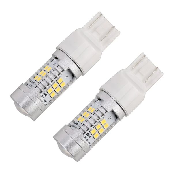 2 PCS 7443-T20-2835 10.5W 780LM 6000K 21 SMD 2835 LEDs Car Brake Light DC 12~24V (White Light) - Image 2