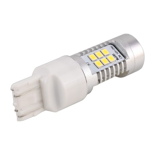2 PCS 7443-T20-2835 10.5W 780LM 6000K 21 SMD 2835 LEDs Car Brake Light DC 12~24V (White Light) - Image 4