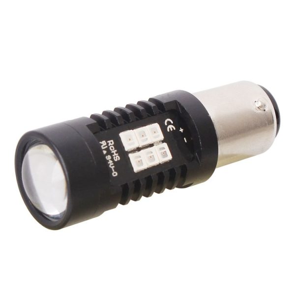 2 PCS 10.5W 1157-2835-21smd Red LED Car Brake Light Tail Light Bulb, DC 12-24V (Red Light) - Image 2