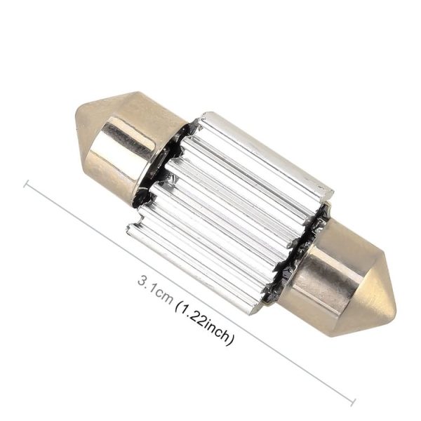 10 PCS 31mm DC12V / 1.7W / 7000K / 70LM 2LEDs SMD-5050 Car Reading Lamp (White Light) - Image 3