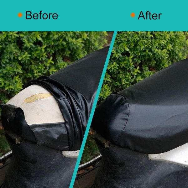 Waterproof Motorcycle Black Leather Seat Cover Prevent Bask In Seat Scooter Cushion Protect, Size: S, Length: 42-47cm; Width: 20-30cm - Image 11