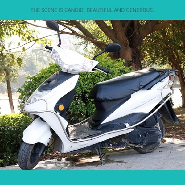 Waterproof Motorcycle Black Leather Seat Cover Prevent Bask In Seat Scooter Cushion Protect, Size: S, Length: 42-47cm; Width: 20-30cm - Image 14