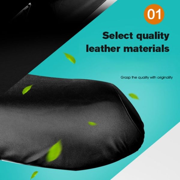 Waterproof Motorcycle Black Leather Seat Cover Prevent Bask In Seat Scooter Cushion Protect, Size: S, Length: 42-47cm; Width: 20-30cm - Image 4