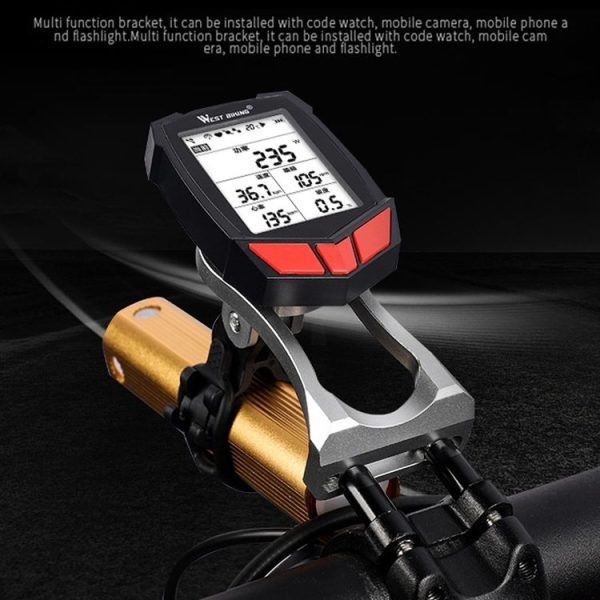 Mountain Bike Code Table Seat Bicycle Extension Bracket Light Stand (Black) - Image 7