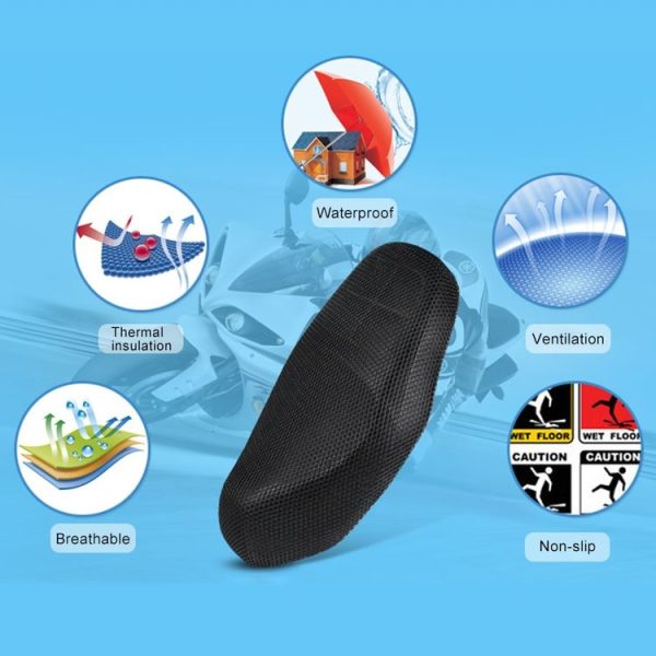 Motorcycle Breathable Sunscreen Double Layer 3D Honeycomb Small Hole Polyester Cushion Mesh, Size: XL, Length: 90cm; Width: 52cm - Image 8
