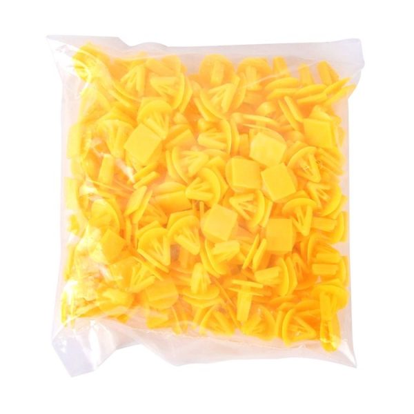 100 PCS Hole Plastic Rivets Fastener Push Clips (Yellow)