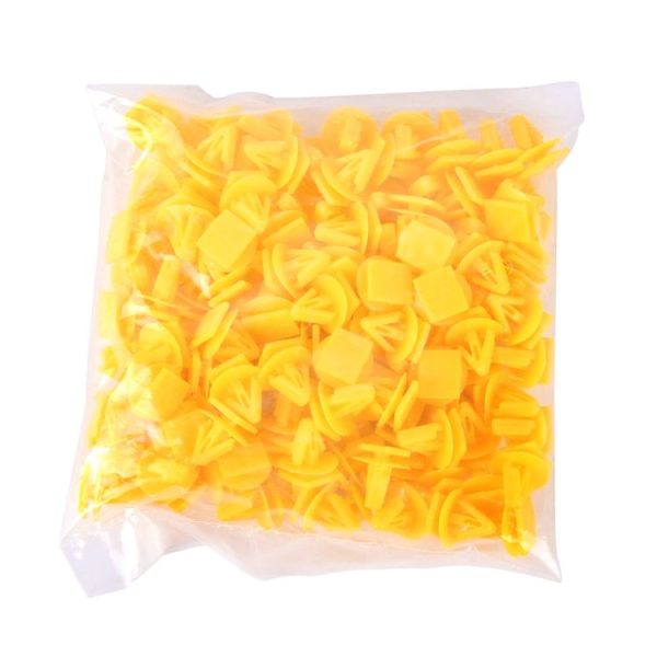 100 PCS Hole Plastic Rivets Fastener Push Clips (Yellow) - Image 2