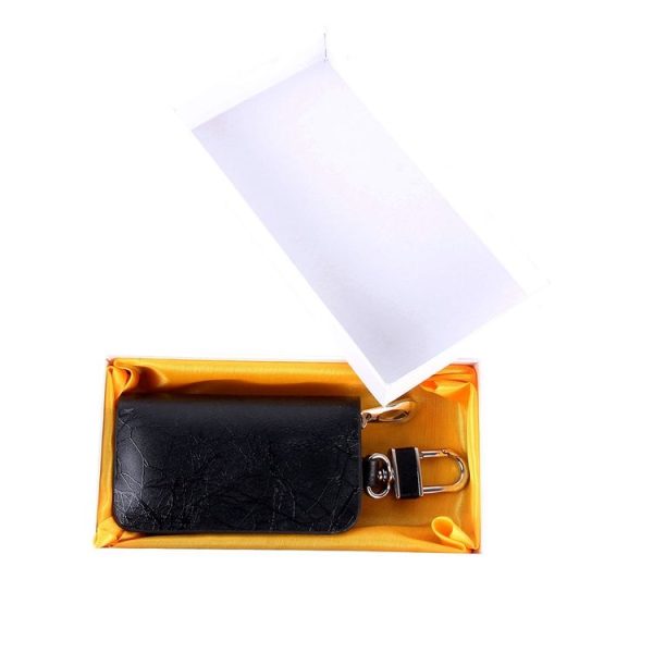 Universal Leather Roots Texture Waist Hanging Zipper Wallets Key Holder Bag (No Include Key) (Black) - Image 7