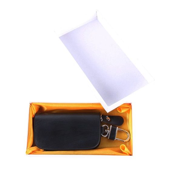 Universal Leather Wood Grain Texture Waist Hanging Zipper Wallets Key Holder Bag (No Include Key) (Black) - Image 8