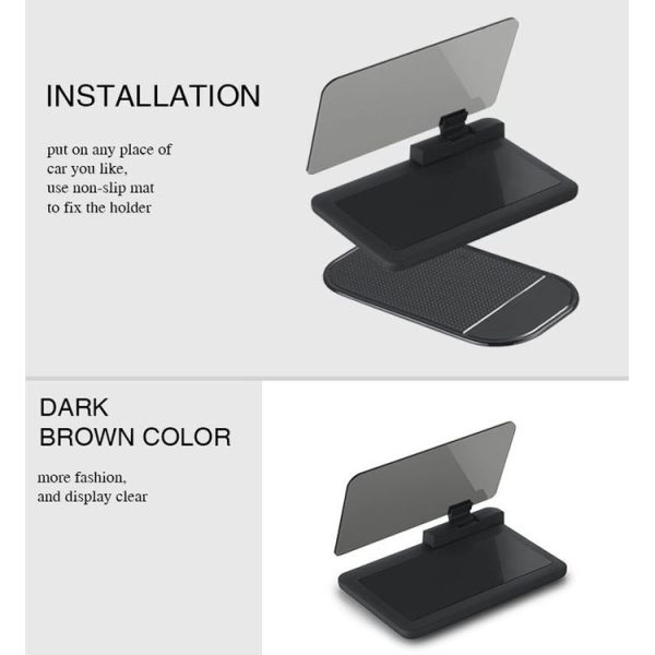 H6 Multi-function Car Smartphone Navigation Head Up Display Holder for 6 Inch Smartphone - Image 8