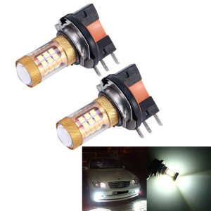 2 PCS H15 10W 1300 LM 6500K 28 SMD-3030 LEDs Car Fog Lights, DC 12V (White Light)