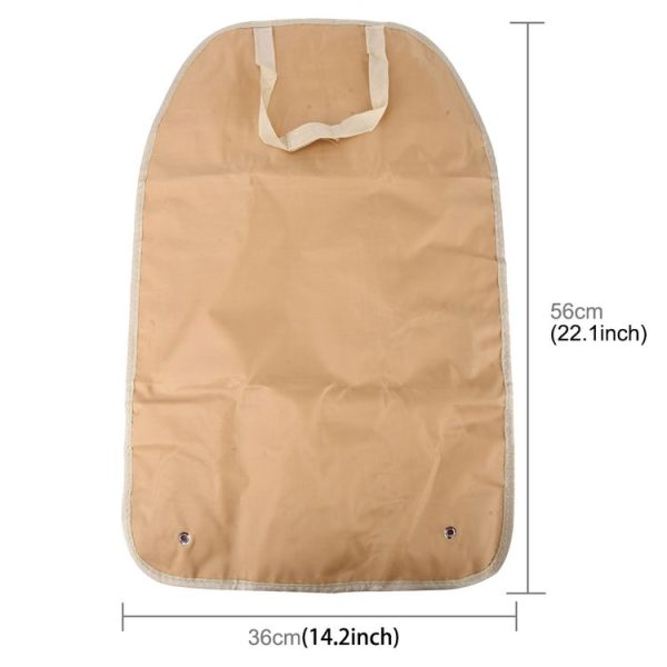 Auto Car Seat Back Organizer Car Seat Hanging Bag Storage for Drinks Cups Phones and Other Items (Khaki) - Image 3